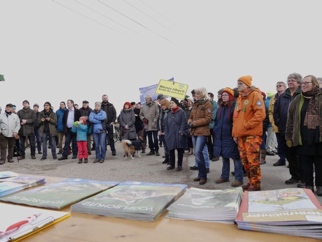 Demonstration an den Irler Klärteichen am 30.1.2016